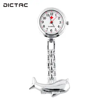 

Nurse Watch Girls Boys Dolphin Stainless Bracelet Pocket Watch Hot
