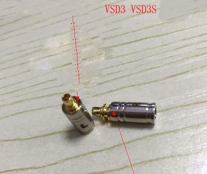 New Style With Metal Shell Housing Earphone DIY Custom Solder Pins Plug For Vsonic VSD3 VSD3S 2PCS free shipping new type 4 5mm tail hold diameter male headphone plug diy earphone pins for hd800 free shipping 2pcs lot