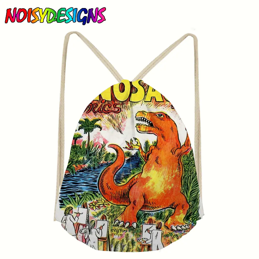 Casual Women s Bundle Pocket 3D Comics Dinosaur Jurassic World Print Girl Soft Backpack School Student