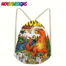 Casual Women’s Bundle Pocket 3D Comics Dinosaur Jurassic World Print Girl Soft Backpack School Student minecraft drawstring bag
