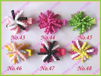 

free shipping 220pcs 1.5" korker hair bows (SEW ones) korker hair clips boutique corker hair clips