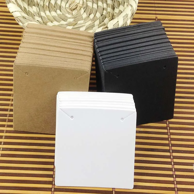 Горячий белый 6 5x6 5 см Kraft подвесная карточка ожерелье карта 1 лот = 100 + opp сумка
