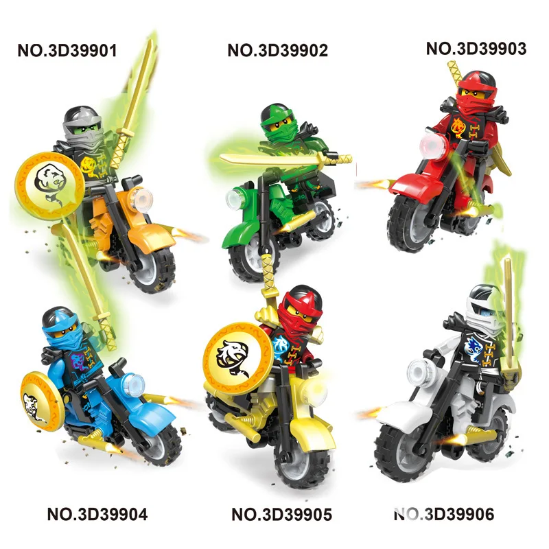 

3D JLB Ninja turtle Rider Blocks Funny Gift Self-Locking Bricks Educational Action Figure Toy For Kid Motorcycle Building Blocks
