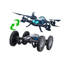 Lishitoys L6055 2in1 Land&Sky RC Quadcopter Flying Car 2.4G 4CH 6Axis Helicopter Drone Remote Control Toys As Kid Fun Gift