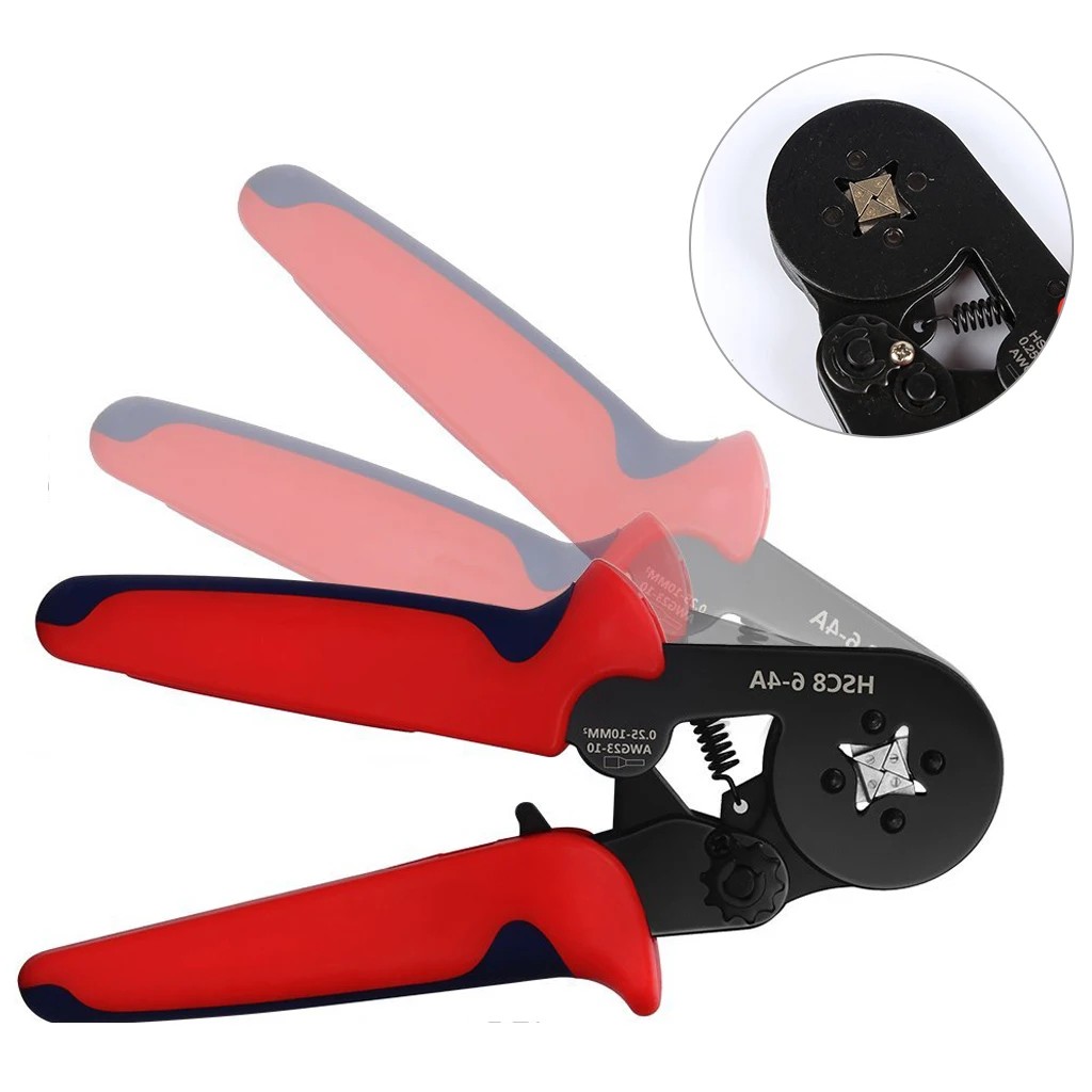

Insulated Crimper Plier Set 0.25-10mm2 Self-Adjustable Ratchat Wire Crimping Tool With 1200 Wire Terminal Crimp Connector