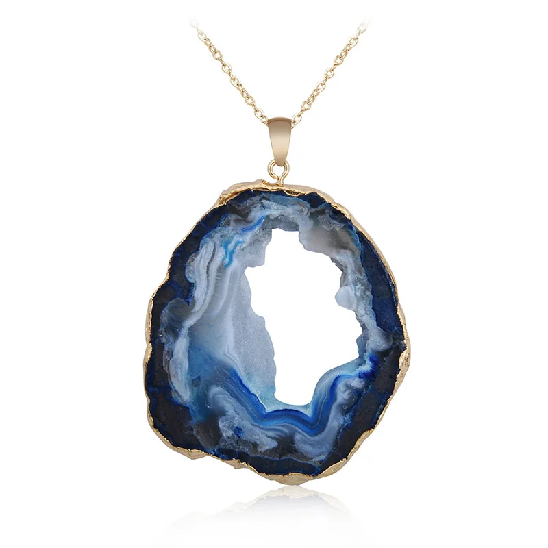 Новый бразильский кулон Drusy с естественной огранкой открытый Друза агат