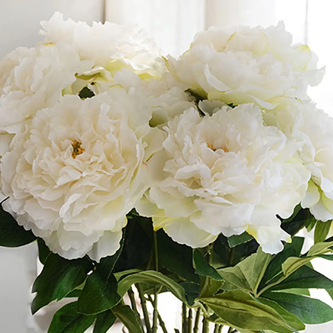 5 Heads Artificial Flower Hydrangea Peony Bridal Bouquet Silk Flower For DIY Home Party Decor