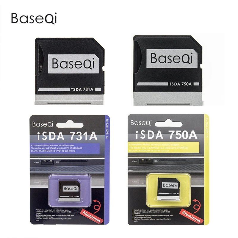 

BaseQi Aluminum Ninja Stealth Drive Mini Drive TF Card Adapter For Dell XPS 13" and XPS 15"