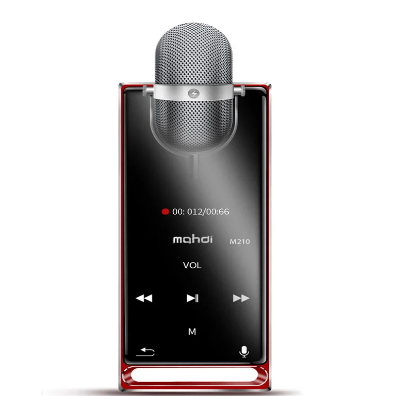 Mahdi M210 16G bluetooth MP3 плеер Музыкальный плеер Спортивный Портативный без потерь HiFi TFT 1,8 дюймов экран FM радио Запись - Цвет: red