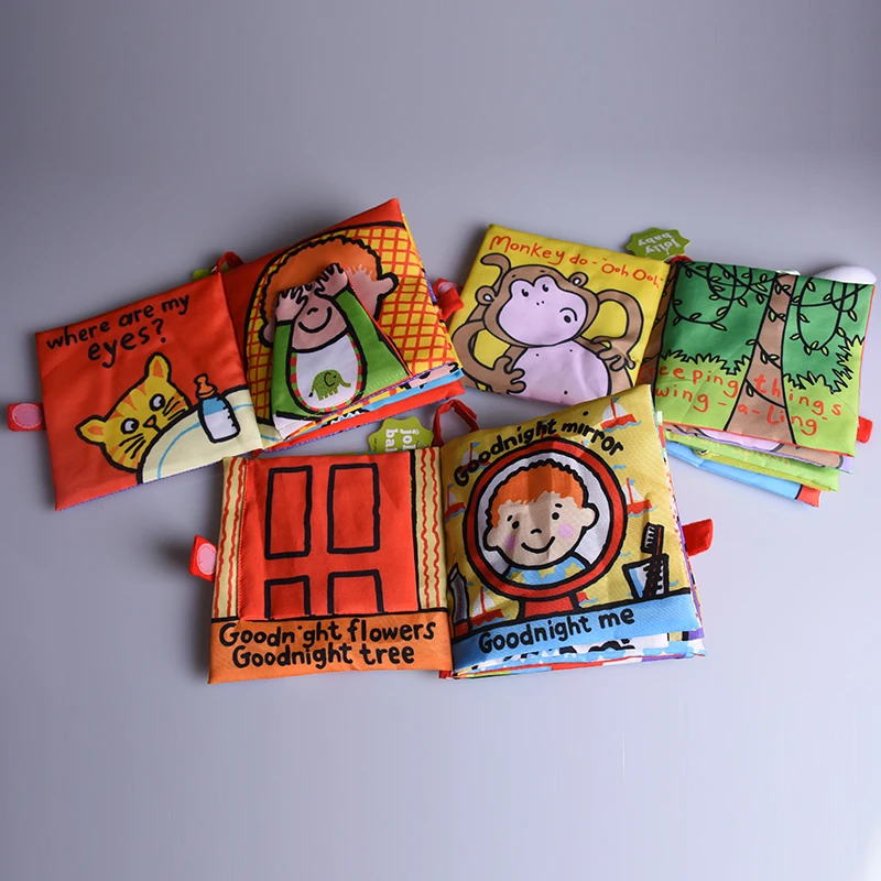 Cute Animal Style Baby Toys Hot New Infant Kids Early Development soft Cloth Books Learning Education Unfolding Activity Books