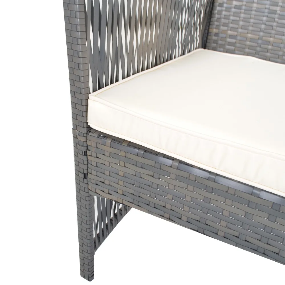4 PCS Complete Compact Outdoor Indoor Rattan Wicker Coffee Table 4 PCS Complete Compact Outdoor Indoor Rattan Wicker Coffee Table Garden Patio Furniture Set, Brown with Bright Brown Cushions-in Garden Sets from Furniture ... - 4 PCS Complete Compact Outdoor Indoor Rattan Wicker Coffee Table