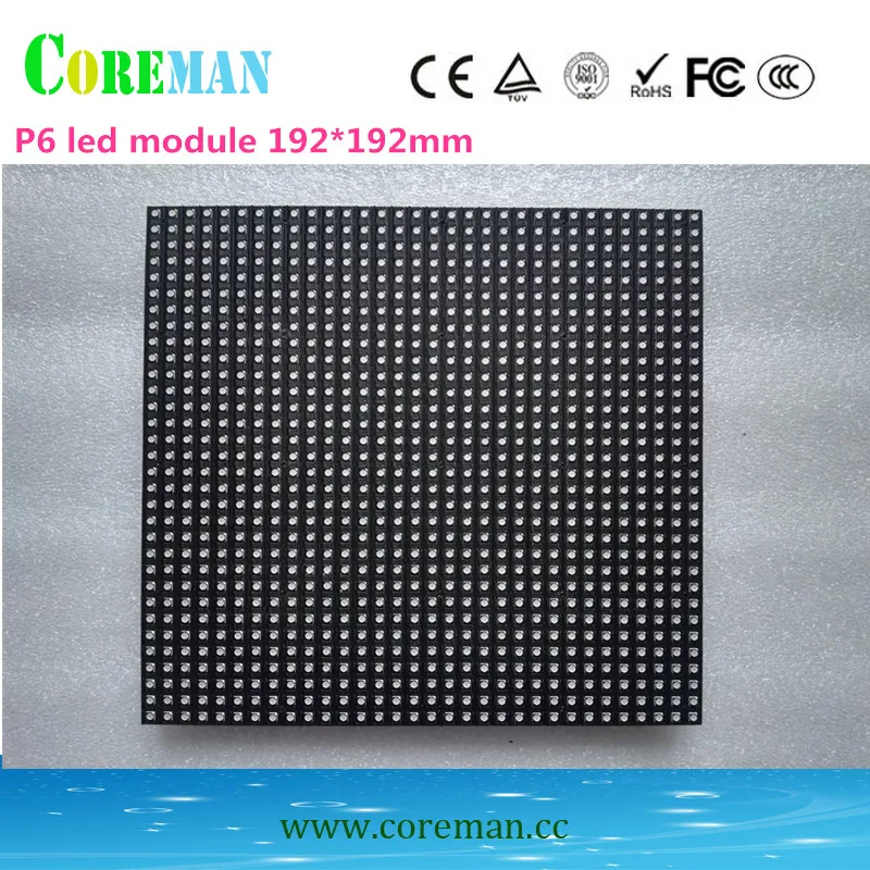 Hote sales p6 led module 192*192mm for indoor video wall screen outdoor p2.82 | Электронные компоненты и