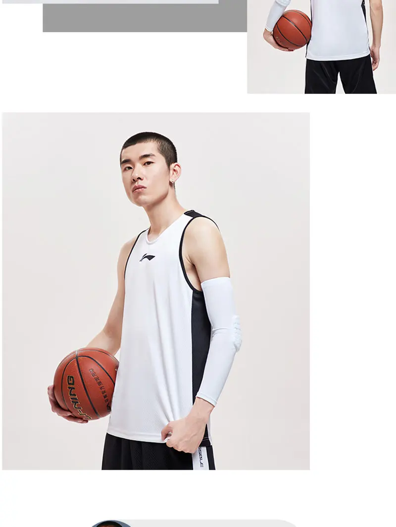 Li-Ning Мужская баскетбольная серия жилет соревновательный Топ дышащий на сухой обычной подкладе Спортивная футболка без рукавов AAYP051 MBS082