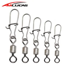 20 шт. рыболовная приманка, вращающаяся вертлюга с хорошей защелкой, нержавеющая сталь, рыболовные Вертлюги, разъем, рыболовные аксессуары WW331