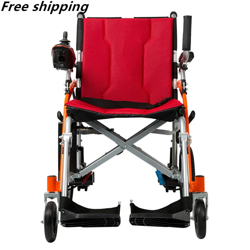 Free shipping delivery door to door Net weight 13kg Power foldable lithium battery electric wheelchair