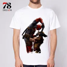 Футболка с дэдпулом, модная футболка с аниме «Дэдпул», Мужская футболка, Мужская одежда, S-3XL, белые футболки