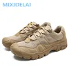 MIXIDELAI Cow Suede Leather Outdoor Male Sneakers Shoes For Men Adult Non-Slip Casual Military Army Autumn Patchwork Footwear ► Photo 3/6