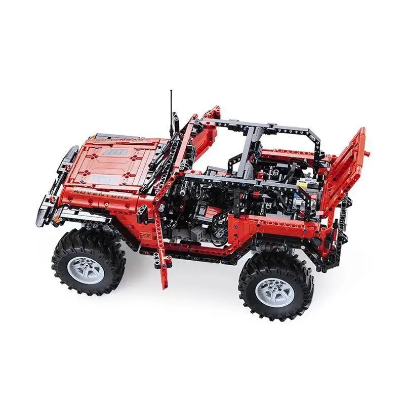 RC пульт дистанционного управления внедорожник Jeep Wrangler автомобиль новая техника серии строительные блоки набор мальчиков подарки C61006 1941 шт