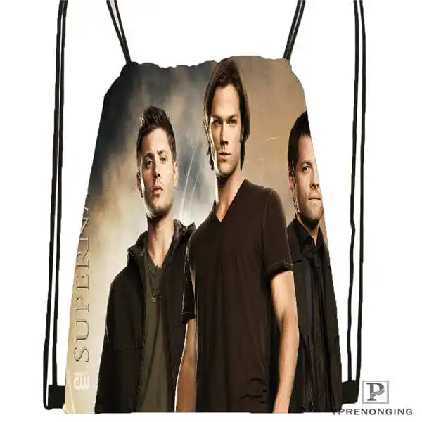 Drawstring Backpack Custom supernatural_сезонная походная сумка на шнурке милый рюкзак для детей(черная спинка) 31x40 см#2018612-01-19 - Цвет: Drawstring Backpack