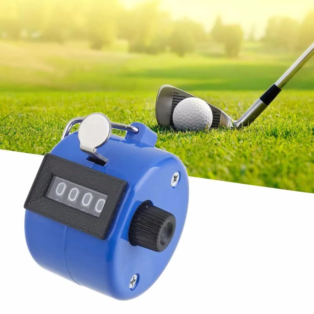 Портативный цифровой хромированный ручной счетчик Tally ручной номер механический кликер Golf Pitch Синий