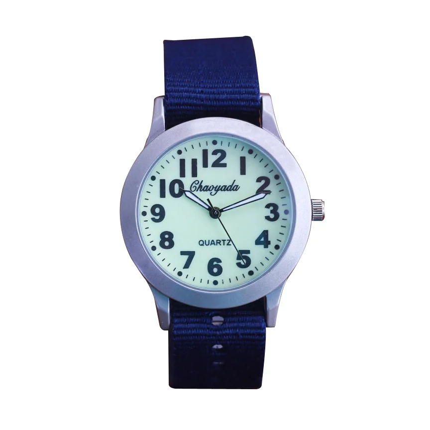 CYD высококачественные спортивные кварцевые наручные часы для мальчиков и девочек, студенческие часы для обучения, модные светящиеся брезентовые часы