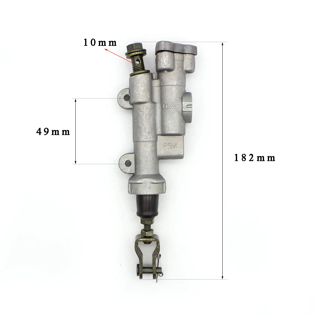 10 мм мотоцикл задний тормозной цилиндр Насос Ножной гидравлический тормозной цилиндр для Honda Kawasaki Aprilia Yamaha Suzuki Ducati