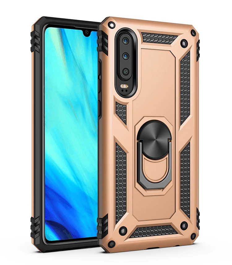 For Huawei P30 Pro case Holder Stand Armor Hybrid Magnetic Bracket Finger Ring Cover For For Huawei P30 Lite P Smart 2019 Case (6)