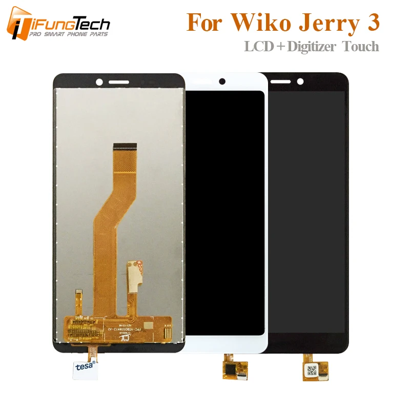 

100% Tested One by One AAA Black/White For Wiko Jerry 3 LCD Display+Touch Screen Digitizer Assembly Replacement For Jerry 3 lcd