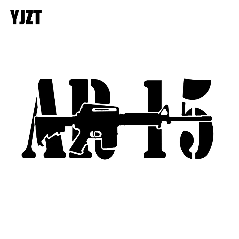 YJZT 15 9*6 7 см интересная Автомобильная наклейка AR15 с изображением оружия виниловые