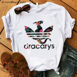 Женская футболка Dracarys женская мать дракона топы футболки в стиле Харадзюку khaleesi Camisetas Daenery Dragon Got женская летняя одежда