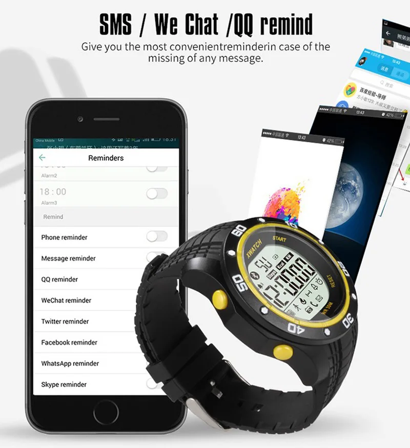 Reloj Inteligente Sport Smart Watch Waterproof Fitness Tracker Wearable Devices Pedometer Night Visible XWatch for Android IOS  (14)