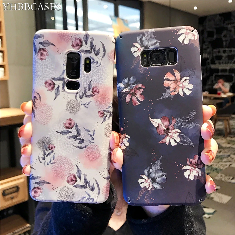 YHBBCASES Ретро Чехлы для Samsung S8 S9 Plus с масляной росписью цветы модный волшебный