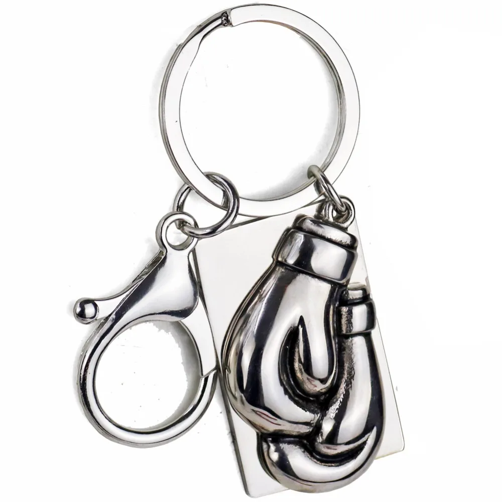 

Fashion boxing gloves can be engraved keychain stainless steel polished creative keychain hot sale