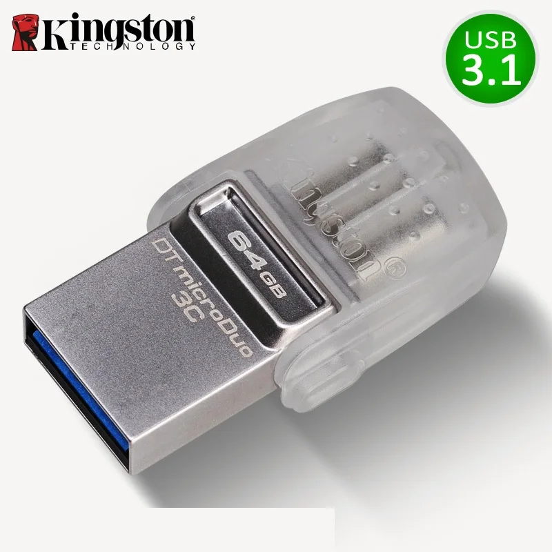 Kingston USB флеш-накопитель 64 Гб Флешка память USB 3,0 память 32 ГБ usb флешка micro cle usb флэш-диск 64 Гб для смартфона type-c