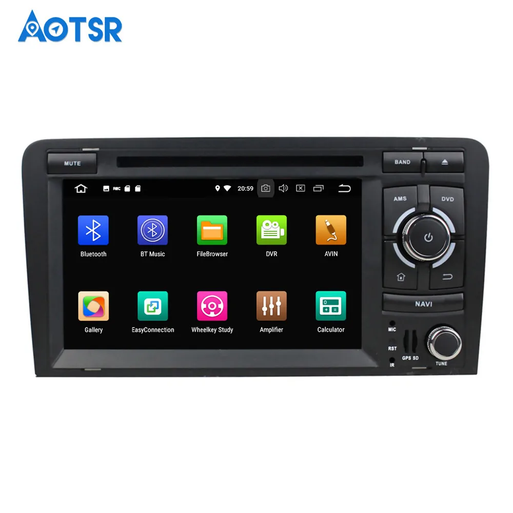 Sale 2 DIN Car Multimedia Android 8.0 For Audi A3 S3 2003 2004 2005 2006 2007 2008 2009-2013 4+32gb Radio GPS Navi IPS Screen stereo 9