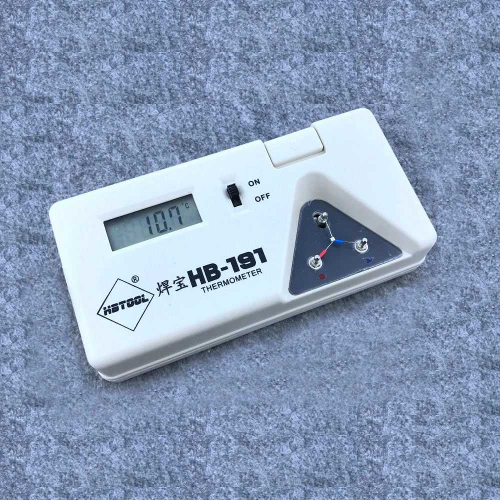 Цифровой паяльник HBtools 191 с ЖК дисплеем термометром и датчиком температуры + 10
