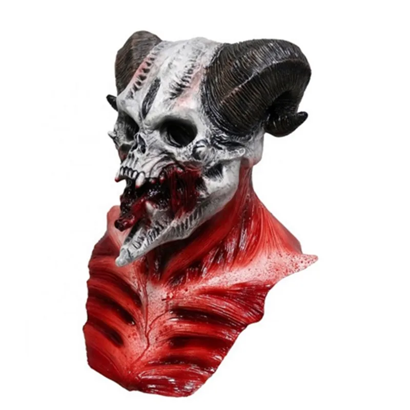 Страшная Хэллоуин взрослых пещера демоническая маска Фаун маска-Череп Скелет