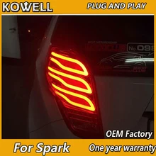 KOWELL автомобильный Стайлинг для Chevrolet Spark Tail светильник s 2010 2011 2012- Spark светодиодный задний светильник DRL+ тормоз+ Парк+ сигнал