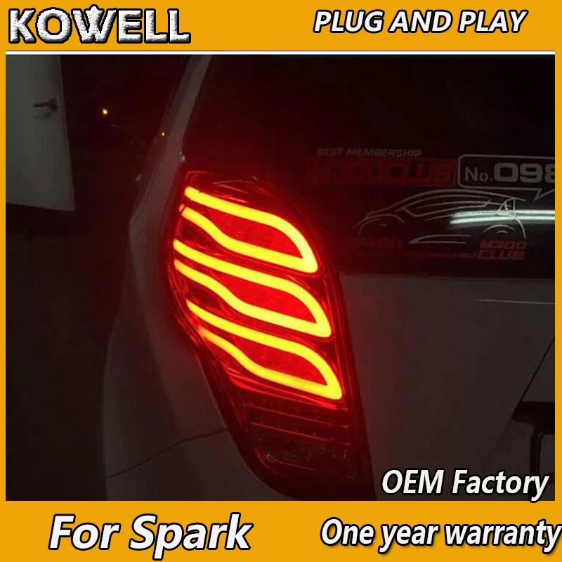 KOWELL стайлинга автомобилей для Chevrolet Spark хвост светильник s 2010 2011 2012 Новинка 2017 года