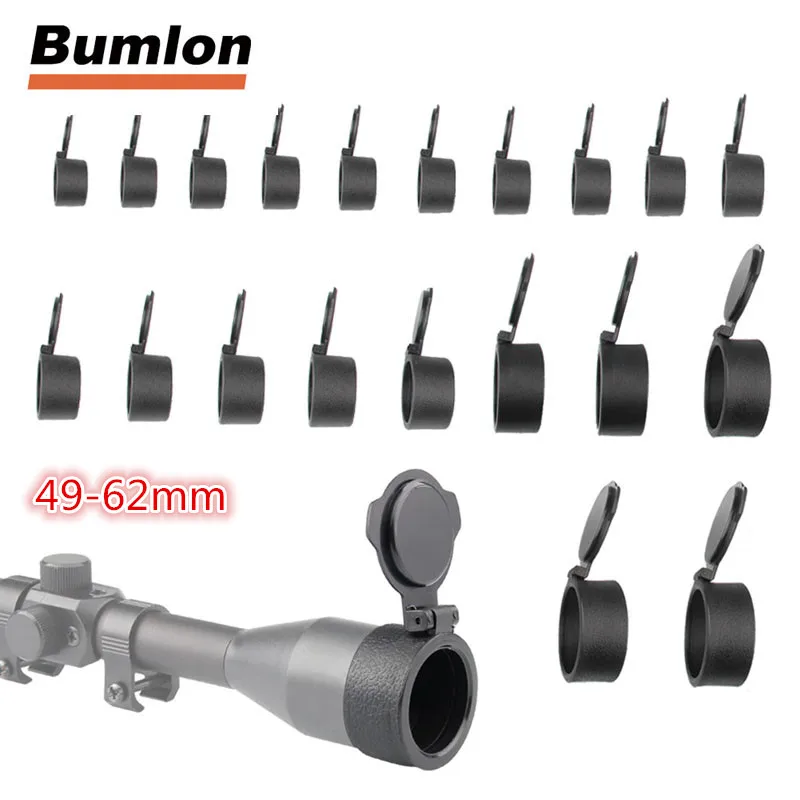 

49-62 mm Rifle Scope Quick Flip up Lens Cover Spring Protection Caliber Cap for Airsoft Hunting Accessories RL37-0042