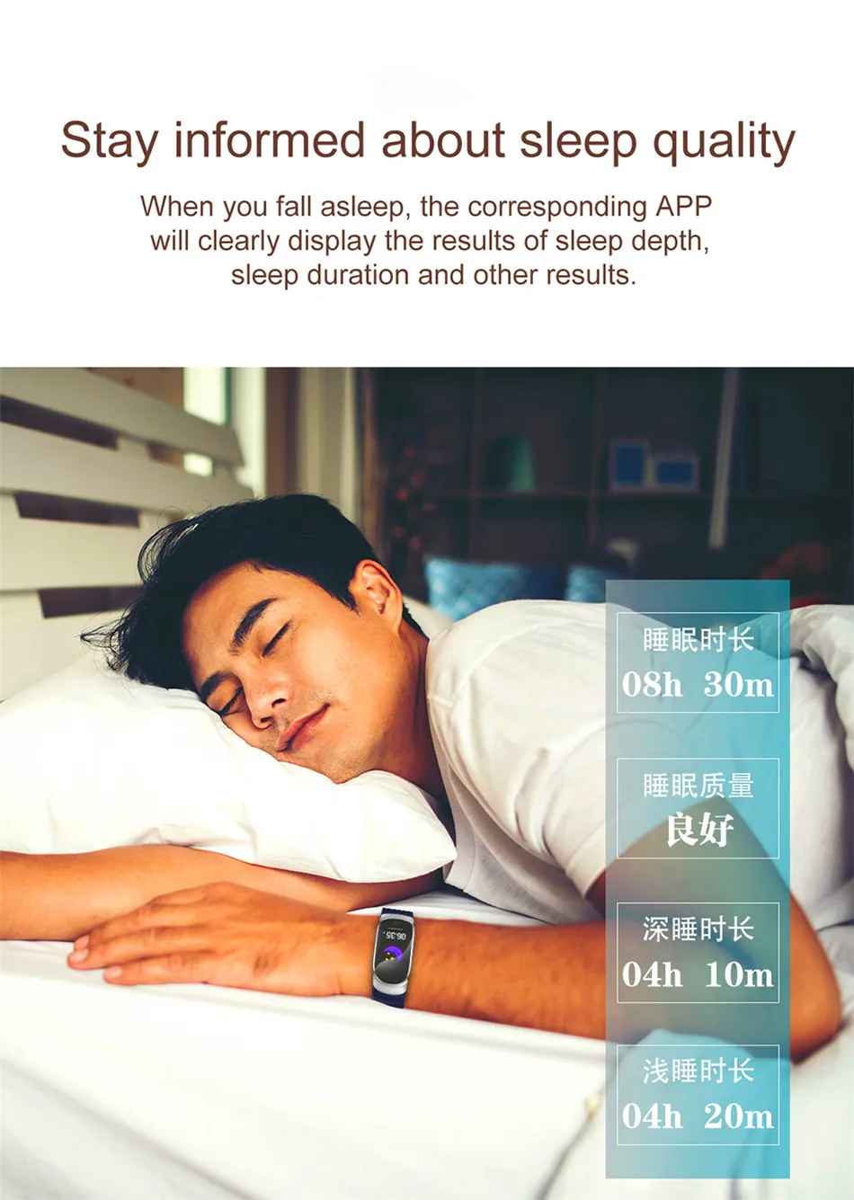 Fitness Tracker Heart Rate Monitor Smart Bracelet Blood Pressure Measurement Waterproof IP67 Smart Band Watch For Women Men(10)