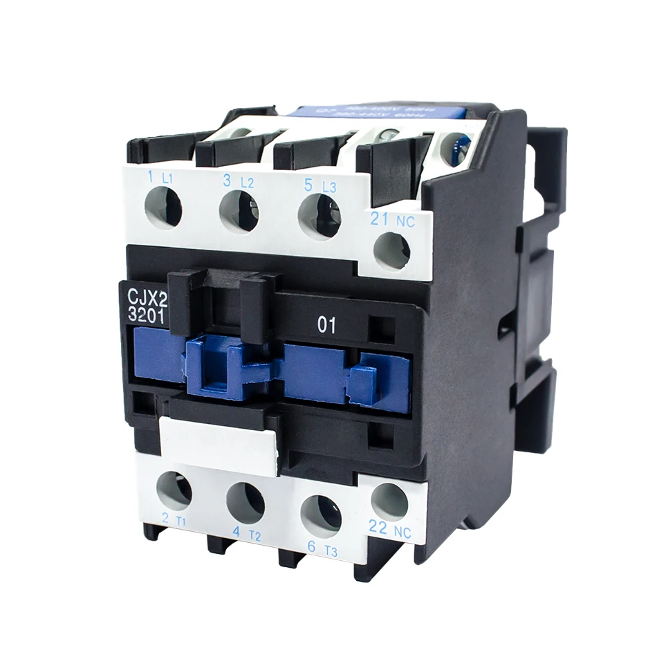 220V 32A Contactor de CA industrial de alta sensibilidad CJX2-3201 Reemplazo de contactor de CA el/éctrico estable para aplicaciones de energ/ía etc