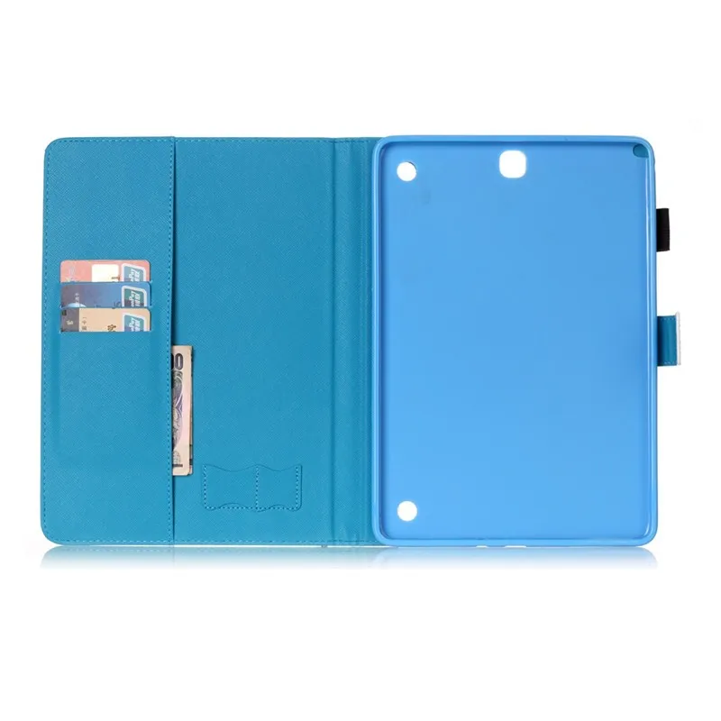 Stylus Holder Wallet Case For Samsung Galaxy Tab T550 Cover Case For Galaxy Tab A 9.7 T555 T550 9.7 PU Leather Smart Flip Case (26)
