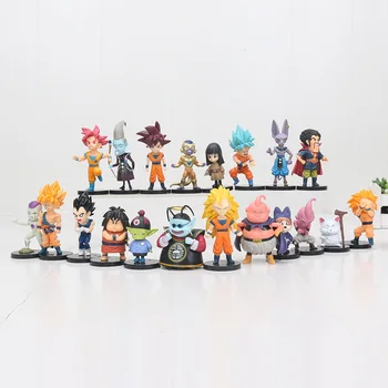 

10pcs/set 3.5-10cm Q Version Dragon Ball Z Battle of Gods Super Saiyan Son Goku Vegeta Picollo Gohan PVC Figure Dragonball Doll