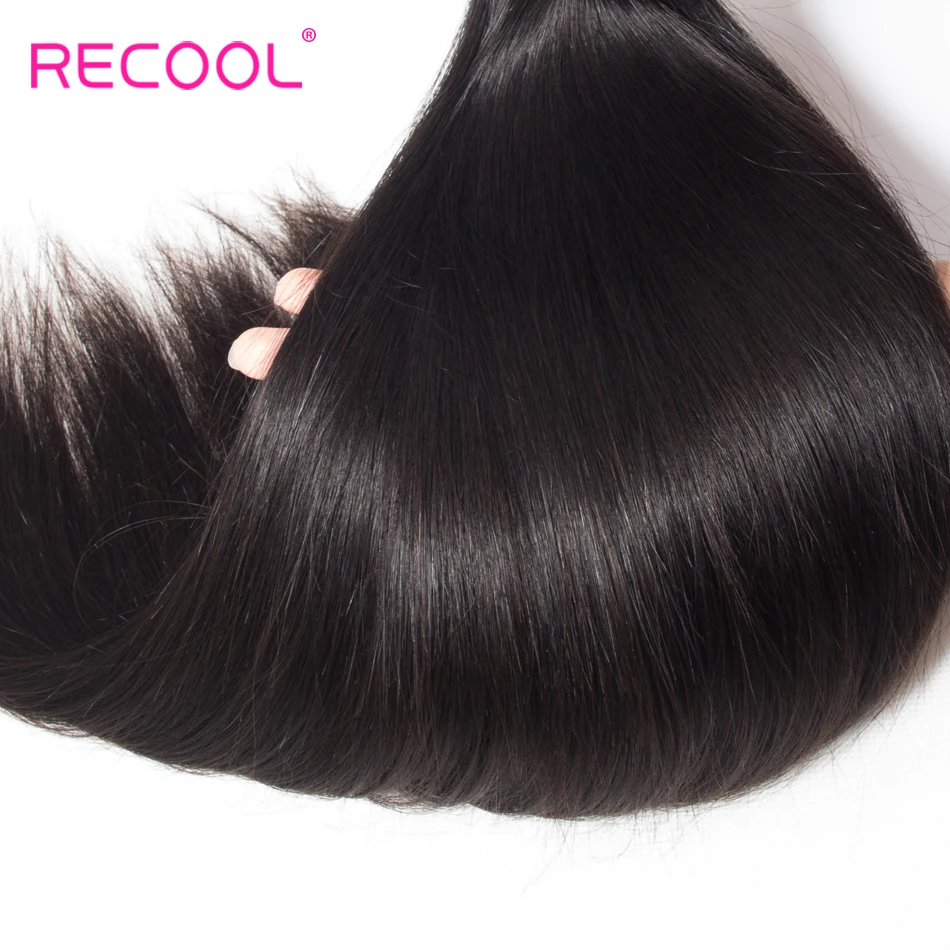 Recool необработанные индийские волосы 4 пучка 100% Remy человеческие для наращивания