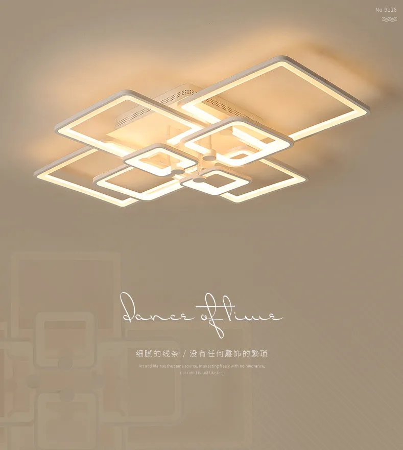 Современная светодиодная Люстра для гостиной, столовой, кровати, комнаты, Кухонный Светильник закрепленный светодиодный плафон, AC90V-260V светильник, потолочный светильник