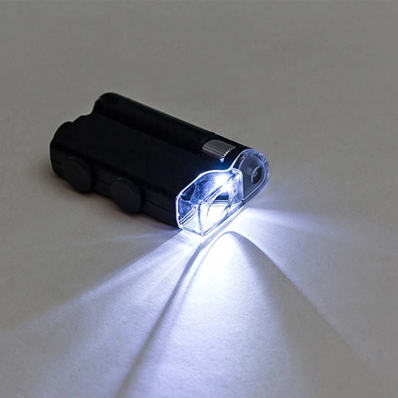 200-240X Optical Zoom Microscope LED High Definition Wide Angle Microscope with LED Light UV Lamp Jewelry Magnifier