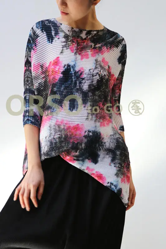 

Miyake Spring and autumn dress female body cut age of literature and art of the original fold pleated dresses free shipping