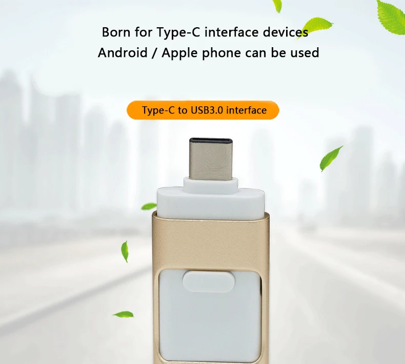 USB Memory Stick 128G Flash Drive USB 3,0 Photo Stick 3в1 USB накопитель для iPhone iPad iOS Mac Android usb type-C компьютеров-Серебристый