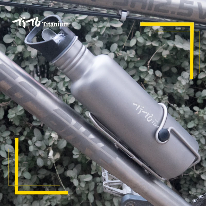 TiTo Titanium botella de bebida para bicicleta al aire libre camping ciclismo senderismo deporte bicicleta tapa de titanio 750 ml botella de bicicleta de titanio TiTo Titanium botella de bebida para bicicleta al aire libre camping ciclismo senderismo deporte bicicleta tapa de titanio 750 ml botella de bicicleta de titanio